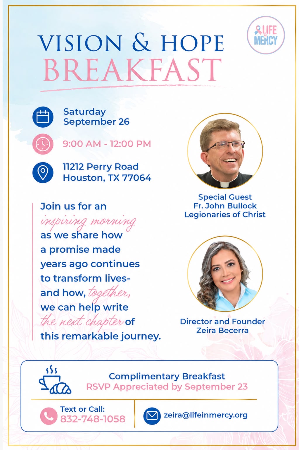 Vision & Hope Breakfast - September 26